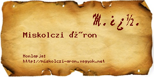 Miskolczi Áron névjegykártya