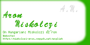 aron miskolczi business card